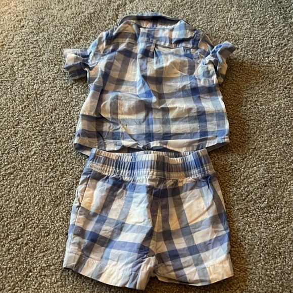 Like new Janie and Jack matching plaid short set - Picture 4 of 4